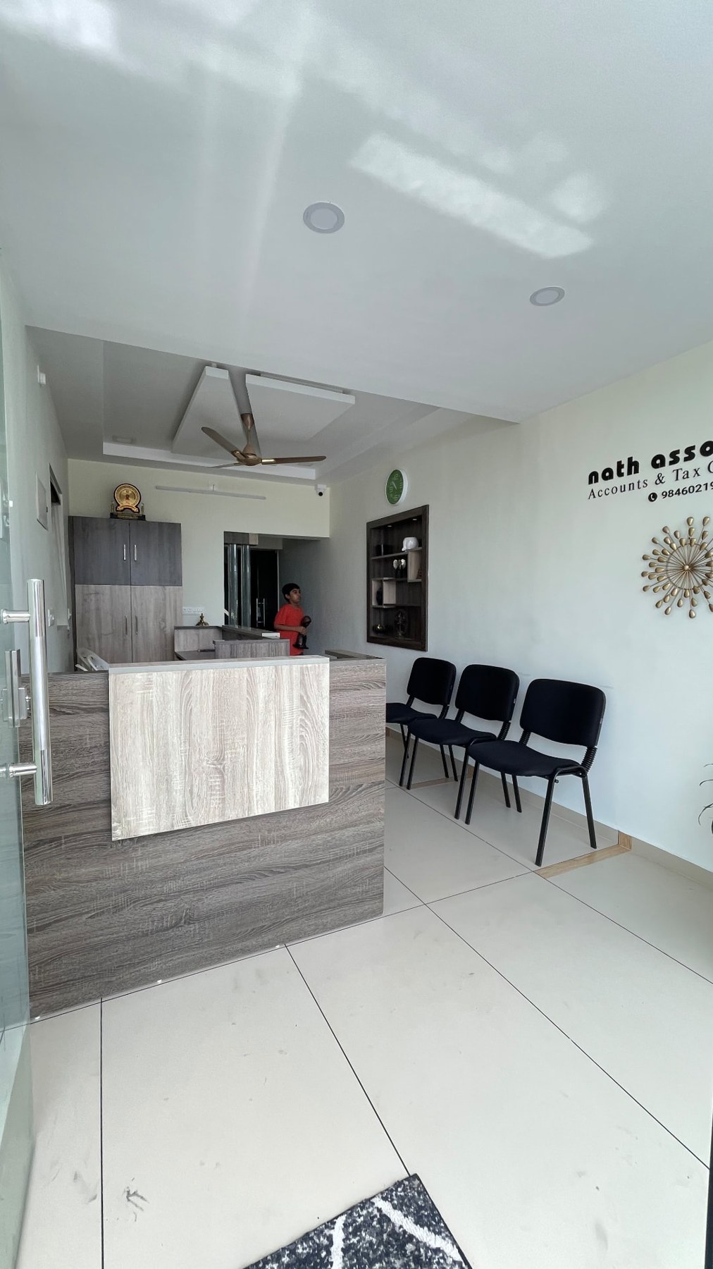 Reception area at the Nath Associates office